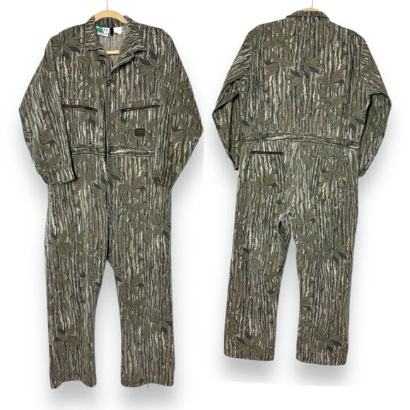 Liberty Rugged Outdoor Gear Realtree Camo Coveralls Hunting XL 46-48 Vintage USA